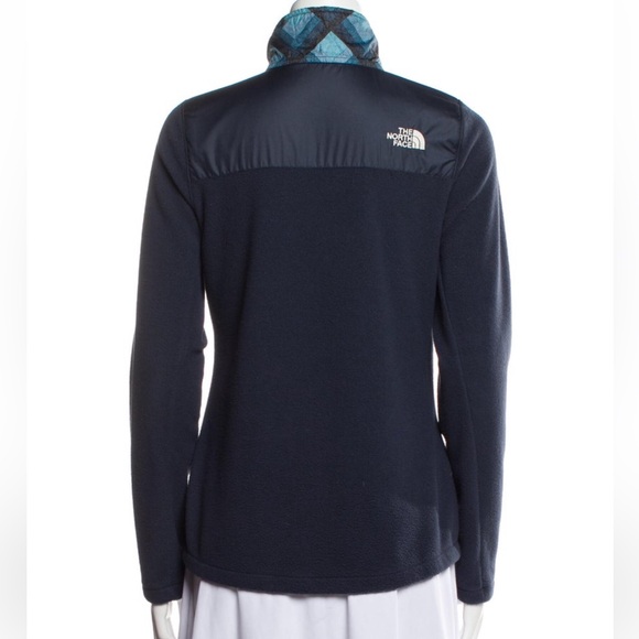 The North Face Navy, Teal, and Black Printed Fleece Base Layer - Picture 3 of 4